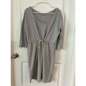 Velvet‎ Gray Tie Dress XL 3/4 Sleeve Knit Drawstring Waist Casual Lounge